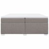 vidaXL Boxspringbett mit Matratze Taupe 200x200 cm Stoff