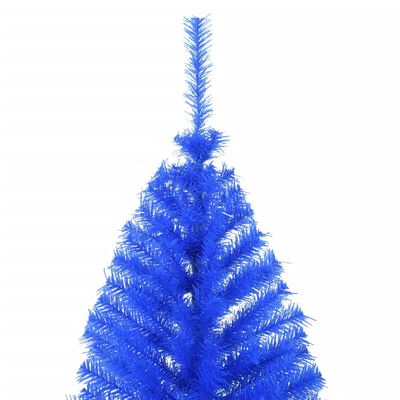 vidaXL Künstlicher Halb-Weihnachtsbaum mit Ständer Blau 180 cm PVC