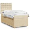 vidaXL Boxspringbett mit Matratze Creme 90x200 cm Stoff