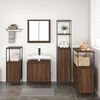 vidaXL Badezimmermöbel Set mit Regal 5 pcs Braun Eiche und Schwarz