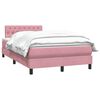 vidaXL Boxspringbett mit Matratze Rosa 120x210 cm Samt