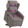 vidaXL Massagesessel mit Aufstehhilfe Taupe Stoff