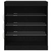 vidaXL LED-Sideboard Schwarz Eichen-Optik 60,5 x 37 x 67 cm