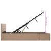 vidaXL Stauraumbett Hydraulisch Cappuccino-Braun Kunstleder 140&times;200 cm