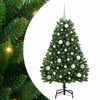 vidaXL K&uuml;nstlicher klappbarer Weihnachtsbaum Gr&uuml;n 120 cm PVC und Stahl