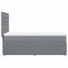 vidaXL Boxspringbett mit Matratze Hellgrau 80x200 cm Stoff