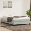 vidaXL Boxspringbett mit Matratze Hellgrau 160x220 cm Samt