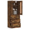 vidaXL Highboard Räuchereiche 69,5x34x180 cm Holzwerkstoff
