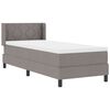 vidaXL Boxspringbett mit Matratze Taupe 200 x 80 cm Polyester