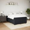 vidaXL Boxspringbett mit Matratze Schwarz 160x200 cm Samt