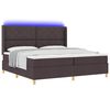 vidaXL Boxspringbett mit Matratze Braun 200 x 200 cm Stoff