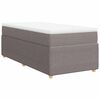 vidaXL Boxspringbett mit Matratze Taupe 100x200 cm Stoff