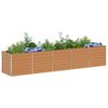 vidaXL Garten-Hochbeet 400x80x77 cm Verzinkter Stahl Silber