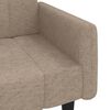 vidaXL Schlafsofa 2-Sitzer Taupe Mikrofasergewebe