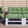 vidaXL Palettenkissen Blattmuster 80x40x12 cm Stoff