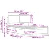 vidaXL Bettgestell mit gepolstertem Kopfteil Hellgrau 135 x 190 cm