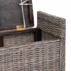 vidaXL Sitzbank mit Stauraum mit Kissen Grau 110 x 40 x 50 cm Rattan