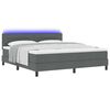 vidaXL Boxspringbett mit Matratze Dunkelgrau 180 x 200 cm Stoff