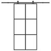 vidaXL Schiebet&uuml;r mit Beschlag 102x205 cm ESG-Glas & Aluminium