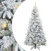vidaXL Künstlicher klappbarer Weihnachtsbaum Weiß 240 cm PE und PVC