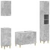vidaXL 4-teiliges Badezimmer-Schrank-Set DELFT Betongrau Holzwerkstoff