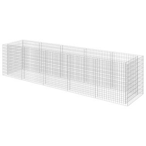 vidaXL Gabionen-Hochbeet Verzinkter Stahl 450&times;90&times;100 cm