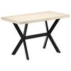 vidaXL Esstisch Wei&szlig; 120x60x75 cm Massivholz Mango