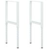 vidaXL Werkbankgestell Verstellbar 2 Stk. Metall 55x(69-95,5) cm Grau