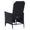 vidaXL 2-tlg. Garten-Lounge-Set mit Kissen Poly Rattan Schwarz