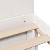 vidaXL Massivholzbett mit Regal ohne Matratze Weiß 180x200 cm Kiefer