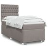 vidaXL Boxspringbett mit Matratze Taupe 80x200 cm Stoff