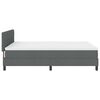 vidaXL Boxspringbett mit Matratze Dunkelgrau 140 x 200 cm Stoff