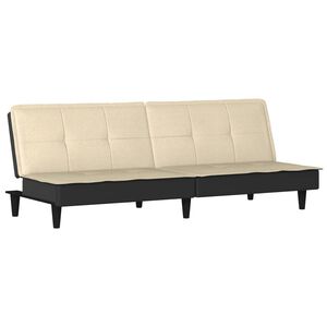 vidaXL Schlafsofa Creme Stoff