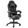 vidaXL Gaming-Stuhl mit Fu&szlig;st&uuml;tze Schwarz und Tarnmuster Kunstleder