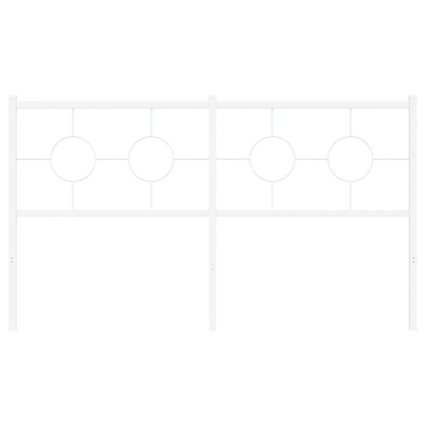 vidaXL Ersatz-Kopfteil Metall Wei&szlig; 150 cm