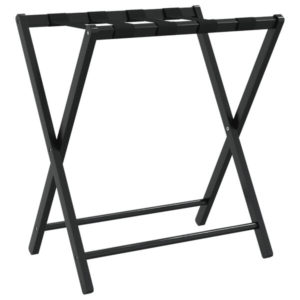 vidaXL Gep&auml;ckablage Schwarz 68,5x38x58 cm Bambus