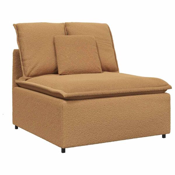 vidaXL Modulares Sofa Mittelmodul mit Kissen Beige 100 cm