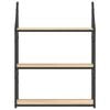 vidaXL Wandregal 3 F&auml;cher Sonoma-Eiche 60x21x78,5 cm Holzwerkstoff