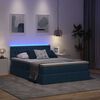 vidaXL Bett mit Stauraum und LED Blau 140 x 190 cm Polyester