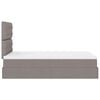 vidaXL Ottoman-Bett mit Matratze Taupe 120x190 cm Stoff