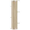 vidaXL Wand-Eckregal Sonoma-Eiche 36,5x36,5x140 cm Holzwerkstoff
