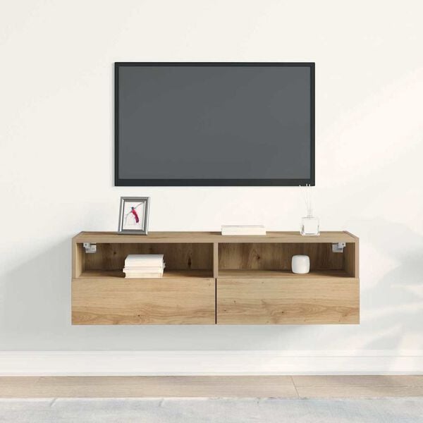 vidaXL TV-Wandschrank Artisan-Eiche 100 x 30 x 30 cm Holzwerkstoff