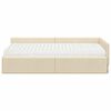 vidaXL Eckbettgestell mit Matratze Sonstiges 2 pcs Creme Stoff