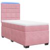 vidaXL Boxspringbett mit Matratze Rosa 90x190 cm Samt