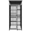 vidaXL Outdoor-Hundezwinger mit Dach Stahl 1,84 m&sup2;
