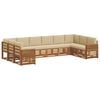 vidaXL Outdoor-Sofagarnitur 10 stk. Natur und Beige