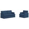 vidaXL Sofa 2 pcs Blau Gesamtabmessungen: 162 x 80 x 85 cm (B x T x H)