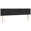 vidaXL Kopfteil mit Ohren Schwarz 163x16x78/88 cm Samt