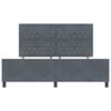 vidaXL Boxspringbett mit Kopfteil Dunkelgrau 180 x 200 cm Samt