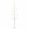 vidaXL LED-Lichterbaum Wei&szlig; 18 x 18 x 120 cm Stahl 140 LEDs